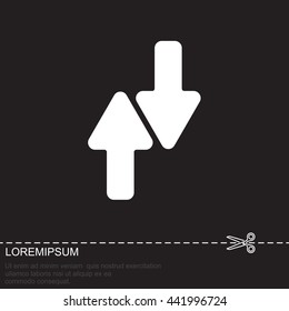 Web line icon. Arrows up-down