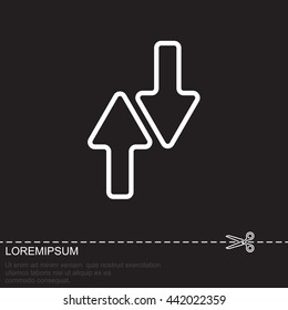 Web line icon. Arrows up-down