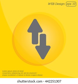 Web line icon. Arrows up-down