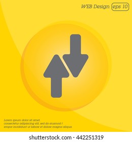 Web line icon. Arrows up-down