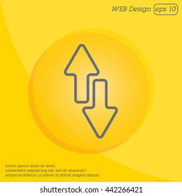 Web line icon. Arrows up-down