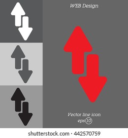 Web line icon. Arrows up-down