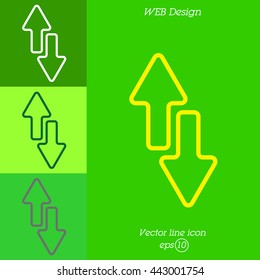 Web line icon. Arrows up-down