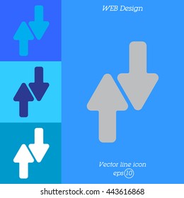 Web line icon. Arrows up-down