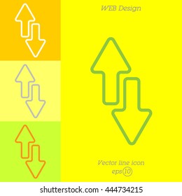 Web line icon. Arrows up-down