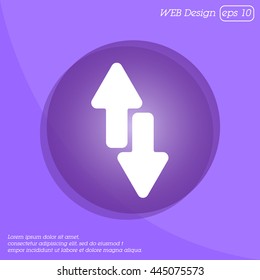 Web line icon. Arrows up-down