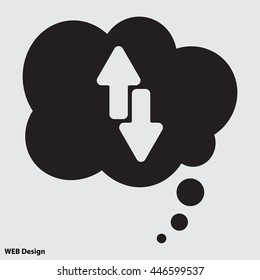 Web line icon. Arrows up-down