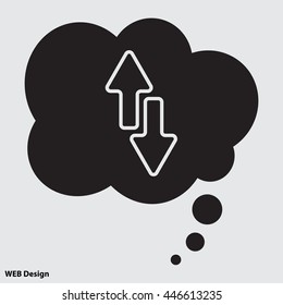 Web line icon. Arrows up-down