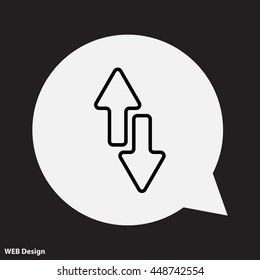 Web line icon. Arrows up-down