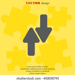 Web line icon. Arrows up-down