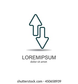 Web line icon. Arrows up-down