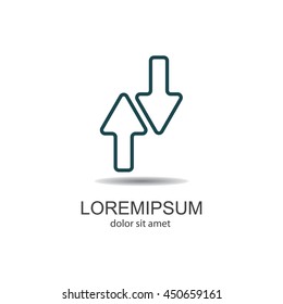 Web line icon. Arrows up-down