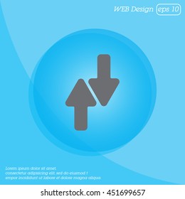Web line icon. Arrows up-down