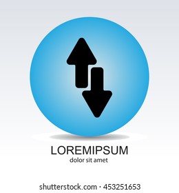 Web line icon. Arrows up-down
