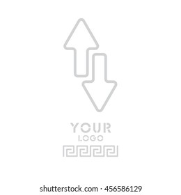 Web line icon. Arrows up-down