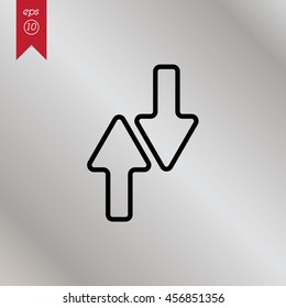 Web line icon. Arrows up-down