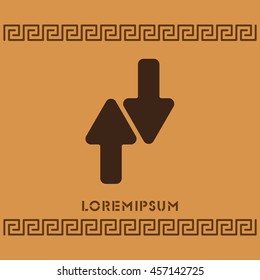 Web line icon. Arrows up-down