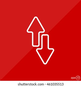 Web line icon. Arrows up-down