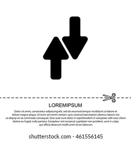 Web line icon. Arrows up-down