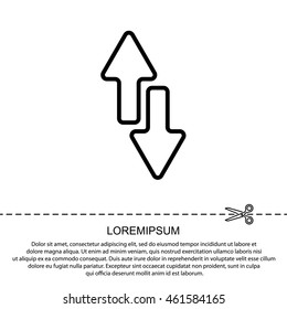 Web line icon. Arrows up-down