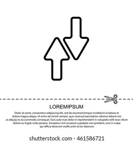 Web line icon. Arrows up-down