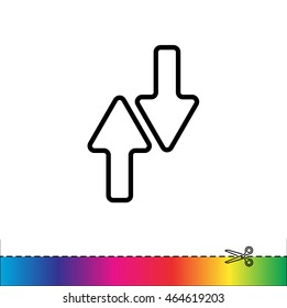 Web line icon. Arrows up-down