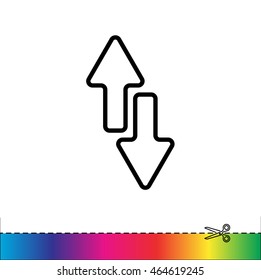 Web line icon. Arrows up-down
