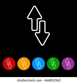 Web line icon. Arrows up-down
