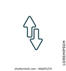 Web line icon. Arrows up-down