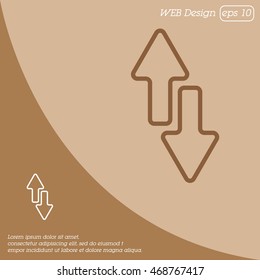 Web line icon. Arrows up-down