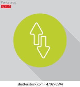 Web line icon. Arrows up-down
