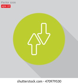Web line icon. Arrows up-down