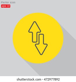 Web line icon. Arrows up-down