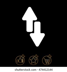 Web line icon. Arrows up-down