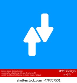 Web line icon. Arrows up-down