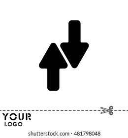 Web line icon. Arrows up-down