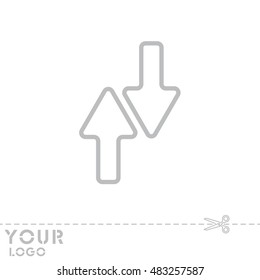 Web line icon. Arrows up-down