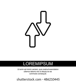 Web line icon. Arrows up-down