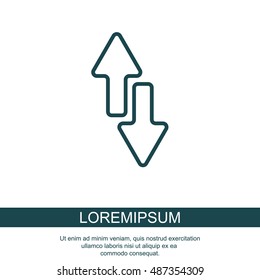 Web line icon. Arrows up-down