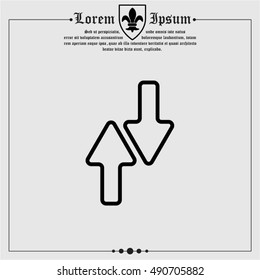 Web line icon. Arrows up-down