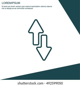 Web line icon. Arrows up-down