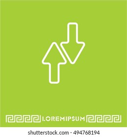 Web line icon. Arrows up-down