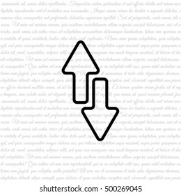 Web line icon. Arrows up-down
