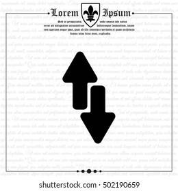 Web line icon. Arrows up-down