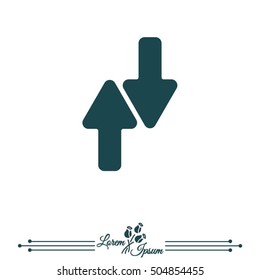 Web line icon. Arrows up-down