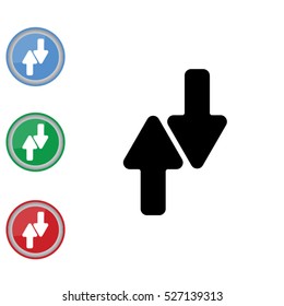 Web line icon. Arrows up-down