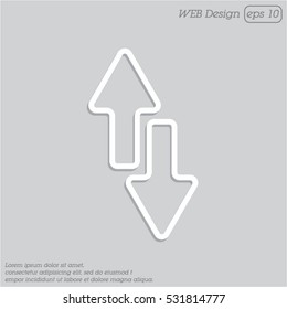 Web line icon. Arrows up-down