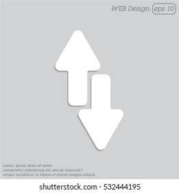 Web line icon. Arrows up-down