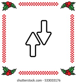 Web line icon. Arrows up-down