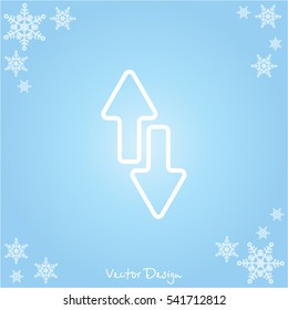 Web line icon. Arrows up-down